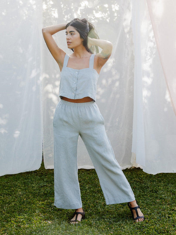 Cropped Topaz Pant | Water